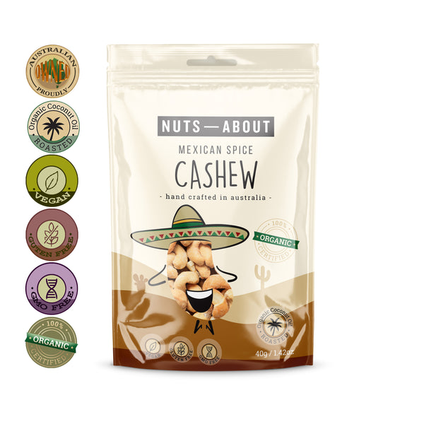 Cashews Organic Mexican Spice Salt - Snack Pack