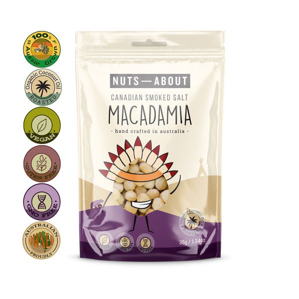 Macadamia Nuts Canadian Smoked Salt - Snack Pack